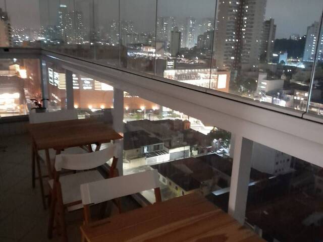 vista varanda à noite